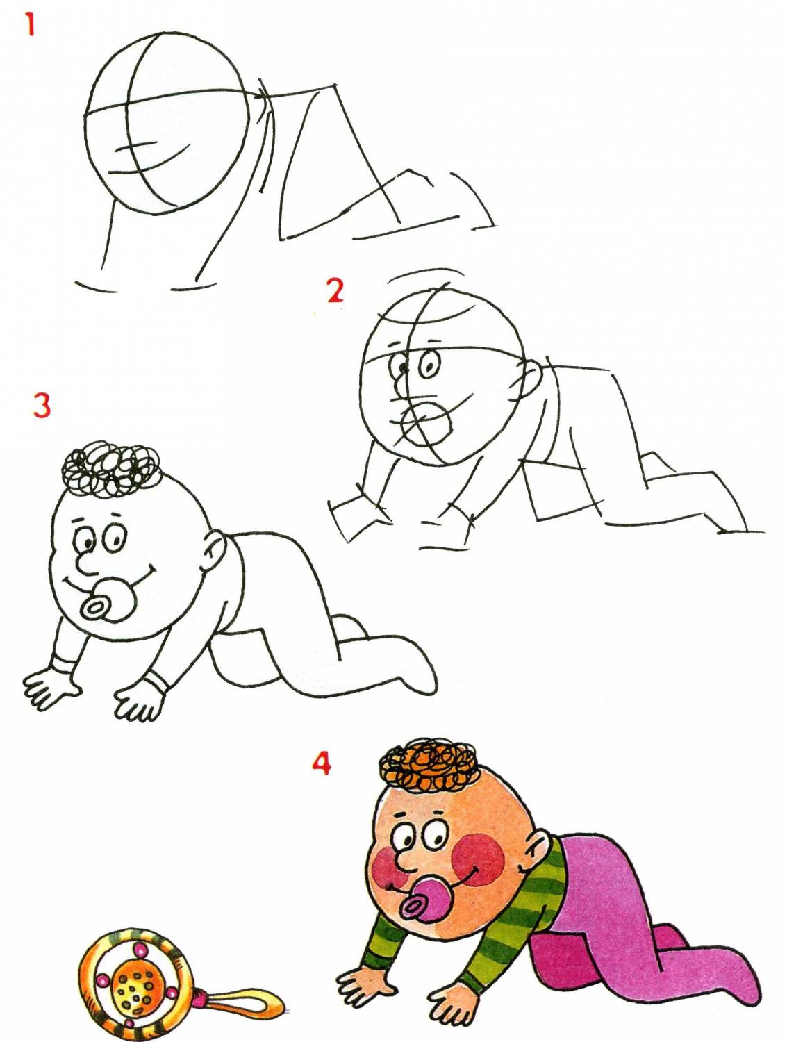 Рисунок карандашом поэтапно для детей